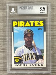 1986 TOPPS TRADED BARRY BONDS ROOKIE BGS 8.5
