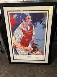 1979 Thurman Munson Signed Print By LeRoy Neiman Signed By New York Yankees Legends