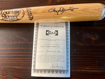 Roger Clemens Autographed Baseball Bat W Coa