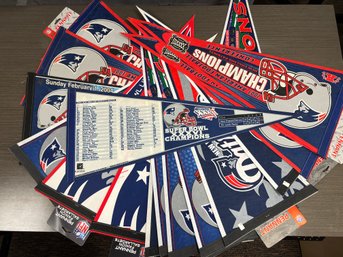 Giant Lot Of New England Patriots Pennants Brand New