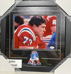 John Hannah Autographed Framed New England Patriots  Nfl Photo
