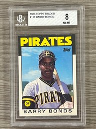 1986 TOPPS TRADED BARRY BONDS ROOKIE BGS 8
