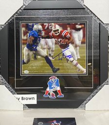 Troy Brown Autographed Framed Signed Photo With New England Patriots Coa