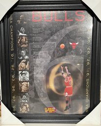 Michael Jordan 1998 Nba Finals Chicago Bulls Poster Framed ( Smaller Version) By Costacos Brothers