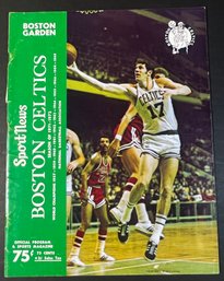 BOSTON CELTICS VS PHILADELPHIA 76ERS GAME PROGRAM 3/22/1972