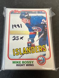 25x 1981 TOPPS MIKE BOSSY HOCKEY CARDS PACK FRESH