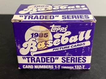 1985 TOPPS TRADED BASEBALL CARD BOX