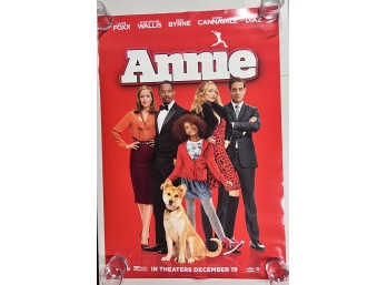 ANNIE  - 2014 ORIGINAL AUTHENTIC MOVIE POSTER 40x27 ROLLED TWO SIDED - RARE