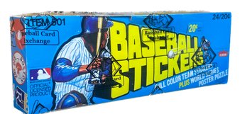 1979 FLEER BASEBALL STICKERS BOX 24CT BBCE AUTHENTICATED
