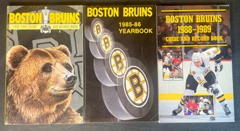 BOSTON BRUINS YEARBOOKS 1985 / 1988 / 1990