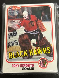 25X 1981 TOPPS TONY ESPOSITO PACK FRESH HOCKEY CARDS