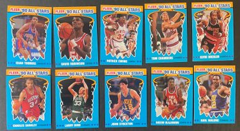 1990 FLEER BASKETBALL ALL-STAR SET 11/12