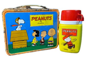 VINTAGE 1959 PEANUTS LUNCHBOX WITH THERMOS