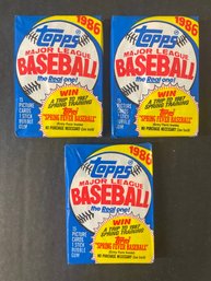 1986 Topps Baseball Packs Factory Sealed
