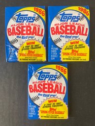 1986 Topps Baseball Packs Factory Sealed