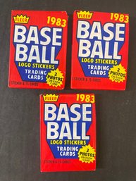 1983 Fleer Baseball Packs Factory Sealed