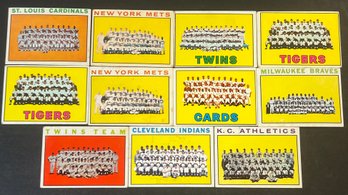 LOT OF 1967 TOPPS TEAM BASEBALL CARD