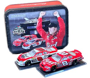 DALE EARNHARDT JR. LIMITED EDITION MINI CARS WITH TIN CASE