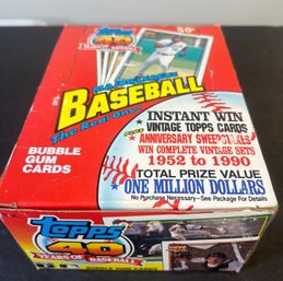 1991 TOPPS WAX PACK FULL BOX BASEBALL CARDS