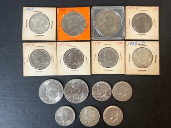 JFK EISENHOWER DOLLARS & HALF DOLLARS SOME SILVER