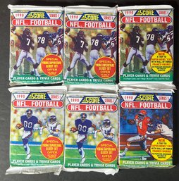 1990 Score Football Pack Lot Of Six Factory Sealed