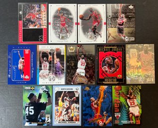 MICHAEL JORDAN BASKETBALL CARD LOT W/ BASEBALL ROOKIE