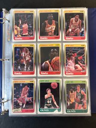 1988 FLEER BASKETBALL NEAR COMPLETE SET 130/132 MINT CONDITION WITH 7/11 STICKERS