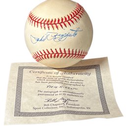 PHIL RIZZUTO AUTOGRAPHED BASEBALL WITH COA
