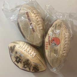LOT OF CLEVELAND BROWNS 2000 LIMITED EDITION MINI FOOTBALLS