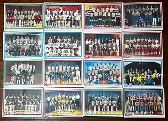 1980-81 Topps BASKETBALL Team Posters Complete Set Of 16