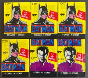 1989 TOPPS BATMAN MOVIE TRADING CARDS PACKS (6)