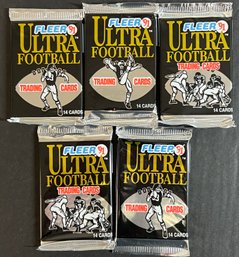 1991 Fleer Ultra Football Packs Factory Sealed (5)