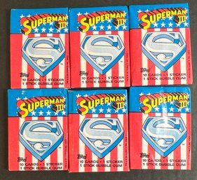 1983 Topps Superman 3 FACTORY SEALED PACKS (6)