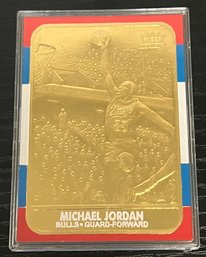 1997 Fleer Michael Jordan 23KT Gold Rookie Reprint Serial #