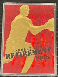 1997 FLEER MICHAEL JORDAN RETIREMENT 1999 23KT GOLD CARD