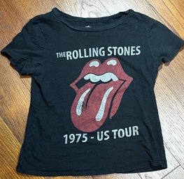 THE ROLLING STONE '1975 - US TOUR' GRAPHIC T-SHIRT ~~ LARGE