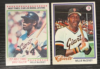 WILLIE MCCOVEY HOF BASEBALL LOT 1978