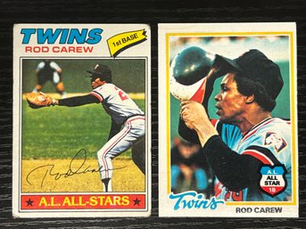 ROD CAREW HOF BASEBALL LOT 1977 1978