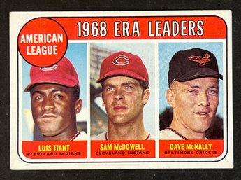 1969 Topps Baseball ERA LEADERS TIANT MCDOWELL MCNALLY