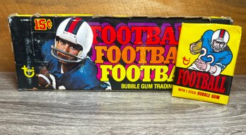 1976 TOPPS FOOTBALL EMPTY DISPLAY BOX WITH EMPTY WRAPPER ~ WALTER PAYTON ROOKIE YEAR