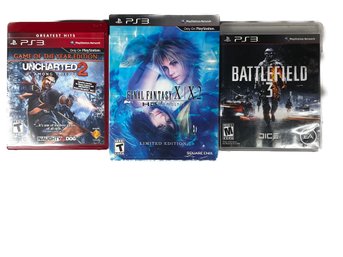 PS3 Video Game Lot Of 4 BATTLEFIELD - UNCHARTED  - FINAL FANTASY