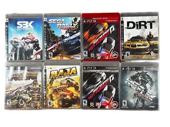 PS3 RACING Video Game Lot Of 8