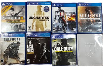 PLAYSTATION 4 Video Game Lot Of 8 ~ PS4
