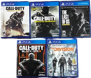 PLAYSTATION 4 Video Game Lot Of 5 ~ PS4