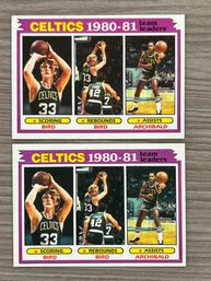 1981 Topps Basketball Celtics Lot Including Larry Bird