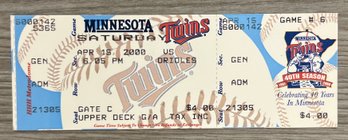 Cal Ripken 3000th Hit Baseball Ticket April 15, 2000