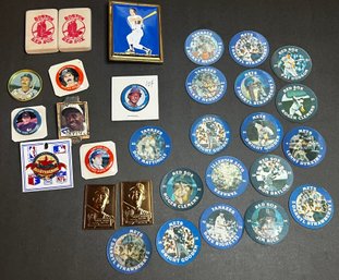 Lot Of Baseball Pins And Other Various Items