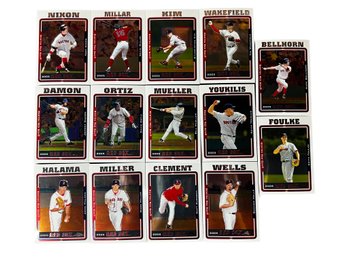 BOSTON RED SOX 2005 TOPPS CHROME LOT OF 14