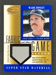 2001 Leaf Certified Materials Fabric Of The Game Wade Boggs Jersey Relic #'d/89