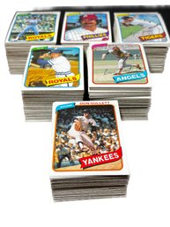 1980 Topps Baseball Lot Of 600 Cards